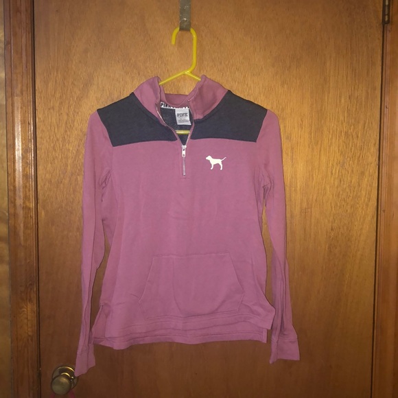 PINK Victoria's Secret Sweaters - VGUC PINK VICTORIA SECERT 1/4 Zip XS
